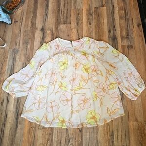 EVRI Floral Blouse Size 1X